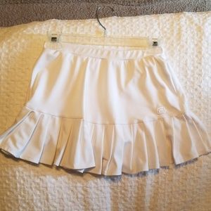 Fila white pleated mini skort